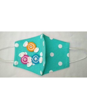 Happy Threads Handmade Cotton Masks with Sweets Crochet Motifs Happy Threads Handmade Cotton Masks with Sweets Crochet Motifs